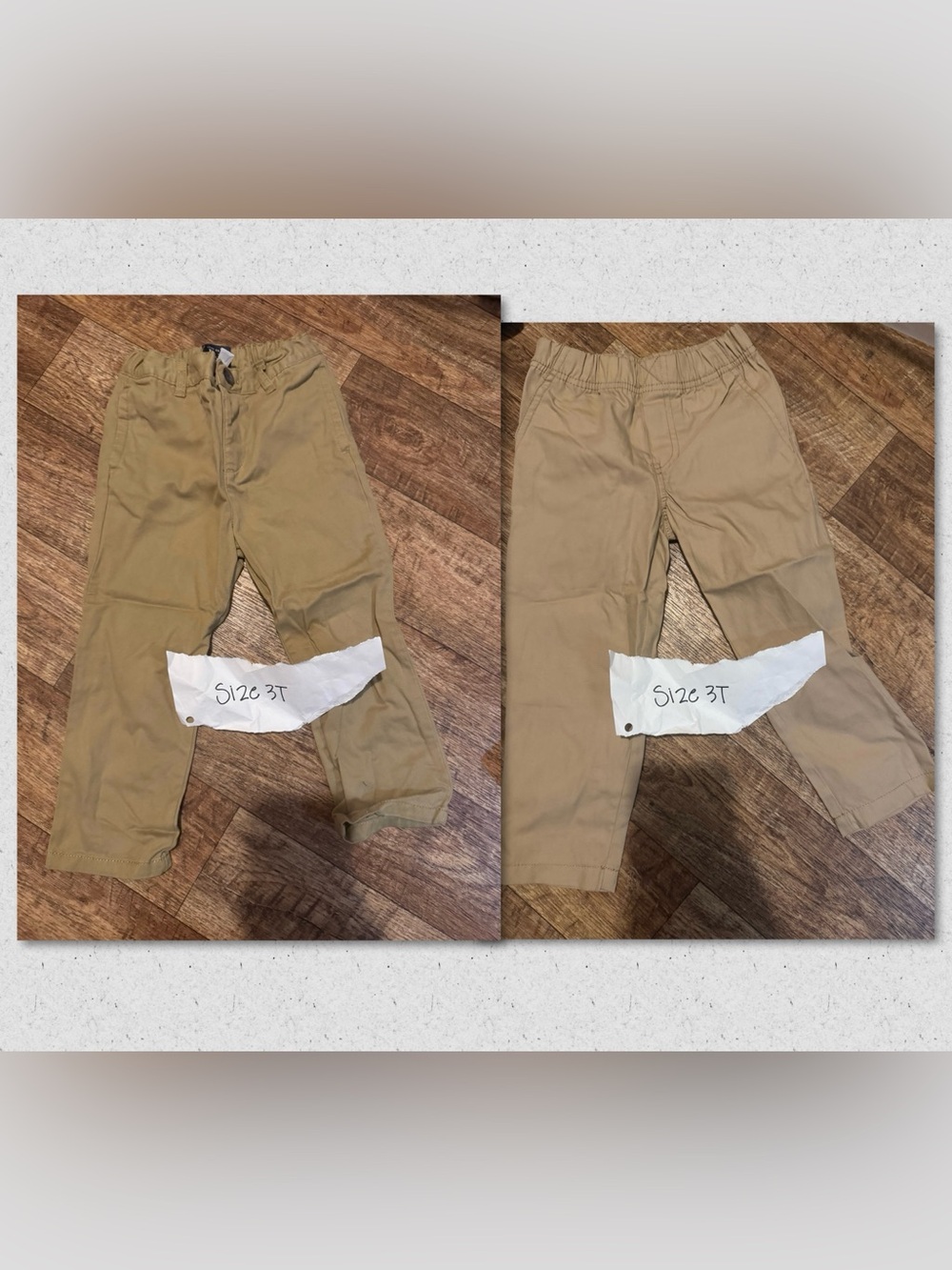 Kids Khaki Elastic-Waist Pants - Tan